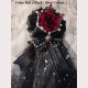 Handmade Rose & Crown Classic Lolita Hair Accessory (BD01)